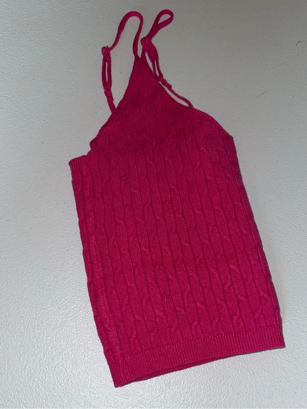 Daisy Pink Cable Knit Viscose Lounge Set Size Large Matching Tank & Shorts beach